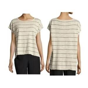 Eileen Fisher organic Cotton/Linen Blend Highlow top